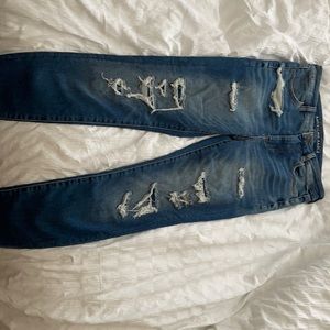 American eagle hi rise distressed jeggings